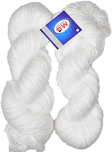 Image of M.G ENTERPRISE Knitting Yarn Wool LI ZaWhite 200 gm Best Used with Knitting Needles, Crochet Needles Wool Yarn for Knitting. by M.G ENTERPRISE