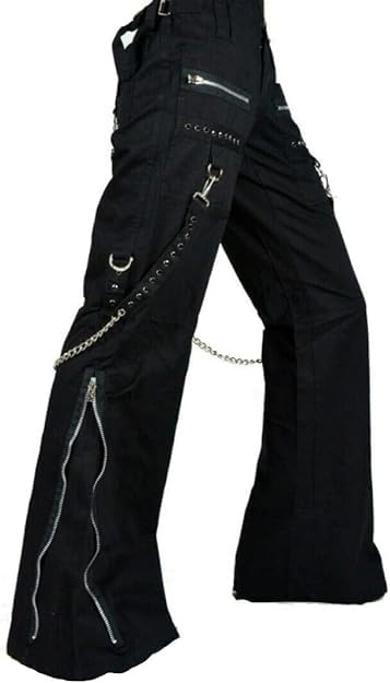 New Men Black Jeans Gothic Bondage Pant Rock Hard Trouser Heavy Weight Pant/Pants4