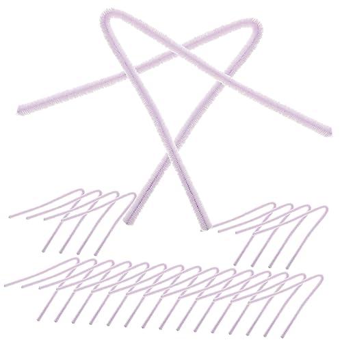 Operitacx 100Pcs Plush Rods for Flexible DIY Plush Sticks Light Purple for Crafting and Early Education Activities for Boys and Creative Projects