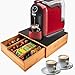 Cecaro Group Porta Cialde in Bambù con Cassetto – Organizer Elegante per Cialde, Capsule e Tisane immagine