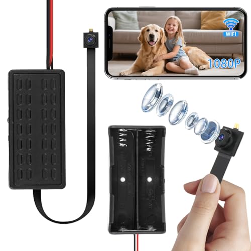 Mahiot Mini 1080P HD Camera with App/Motion Detection Surveillance Cameras, DIY Mini Camera for Indoor/Home (Black)