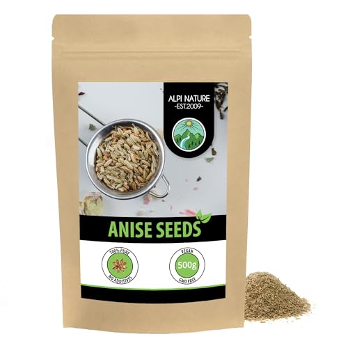 Whole anise (500g, 1.1 lb), Aniseed, anise seeds, 100% natural, anise tea without additives, vegan