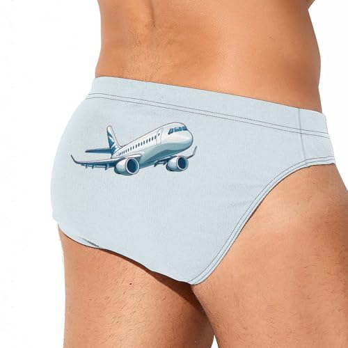 Airplane Plane Men's Swim Trunks Briefs Swimsuit Swimwear Bathing for Underwear Beach 2XL4