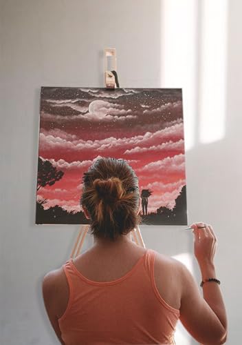 CHELY INTERMARKET MOD561 Lienzos Para Pintar 24x30 CM Pack 4 Unidades Bastidor Madera 37 MM Algodón Blanco Preimprimado Profesional Para Acrílico Óleo Manualidades Bellas Artes Artistas Aficionados