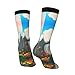 XZDWPY Outside the Castle Gate Unisex Mid-Calf Socks 2 Black-1 Polyester Skin-Friendly Moisture-Wicking Fashionable Crew Socks