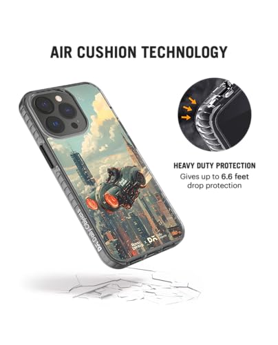 Image of DailyObjects Legend of The Sky Stride 2.0 Magnetic Case Cover Compatible with iPhone 14 Pro Max | Wireless Charging Slim Back Cover | 2 Layer Edge Protection & Shockproof