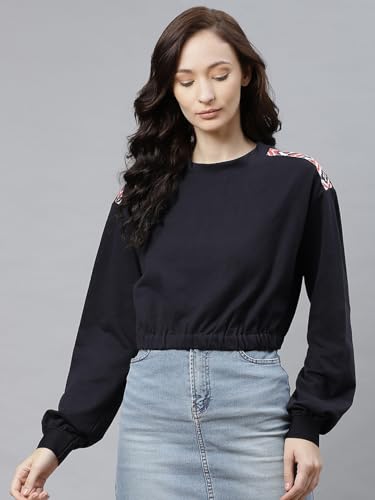 Image of Hubberholme Women Navy Blue Sweatshirt
