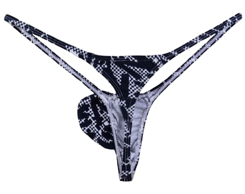 Mens G-String Bulge Pouch Thong Black Underwear WSS1102