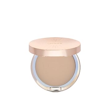 Emani Flawless Matte Powder Foundation Mineral Compact Makeup for Sensitive Skin, Buildable Coverage, Shine Control, Long-Lasting Finish Up for Sensitive Skin and Oil Control, Warm Beige