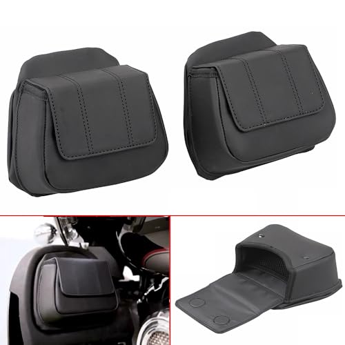 Alforjas negras para paneles inferiores de carenado con cierre magnético para Harley Touring Road Glide Street Glide Ultra Limited Electra Glide Trike Tri 2014-2023 miniatura 2
