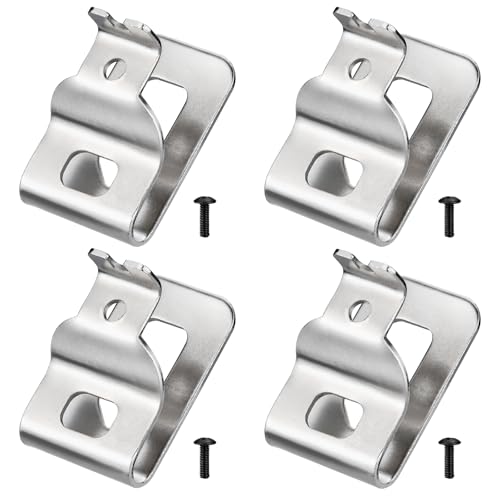 Image of Belt Clips for Dewalt, 4pcs 304 Stainless Steel Drill Tool Clips with Screws for Dewalt N268241 N086039 Fit for 20V Power Tools for DCD980 DCD985 DCD980L2 DCD985L2