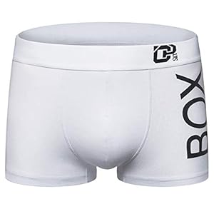 Boxershorts voor heren, katoenen onderbroek, basic boxerbroek, herenondergoed, broekje, briefprint, ademend, U-convexe…
