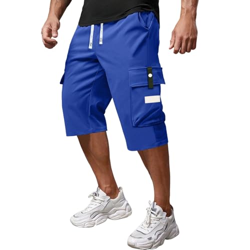 Short cargo 3/4 homme stretch avec poches fonctionnelles et tissu respirant