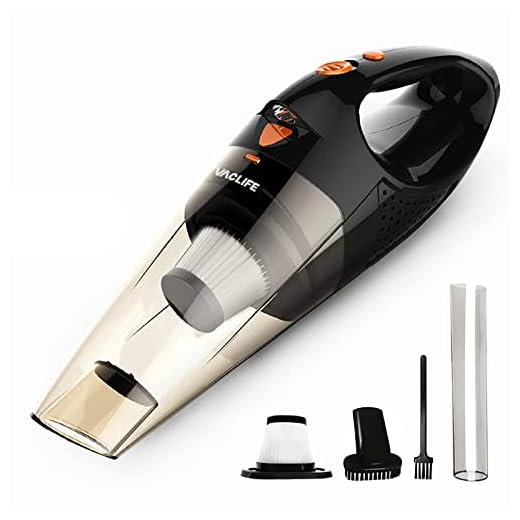 VacLife Handheld Vacuum, Car Vacuum Cleaner Cordless, Mini Portable Rechargeable Wireless Vacuum Cleaner with 2 Filters, Orange (VL189)