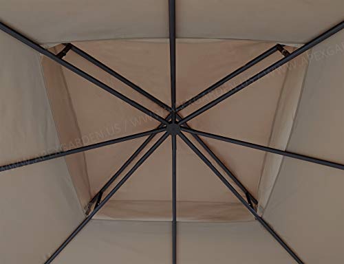 APEX GARDEN Replacement Canopy Top CAN ONLY FIT for Model #D-GZ136PST-N Summer Breeze Soft Top Gazebo (Canopy Top Only) (Tan)