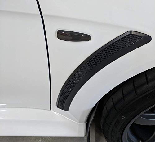 Ijdmtoy Smoked Lens Amber Full Led Front Side Marker Lights Compatible With Mitsubishi Lancer Evo X Mirage Outlander Sport, Powered By 36-Smd Led, Replace Oem Sidemarker Lamps #TOP5