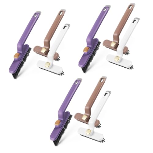 Garneck 9pezzi Spazzole Rotanti Per Pulizia Fessure Design Sagomato Per Facili Da Riporre e Disponibili Colori Per Pulizia Finestre e Cucine