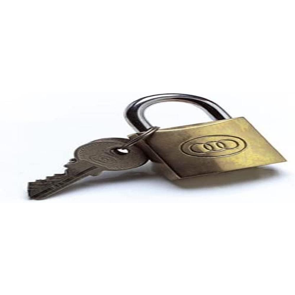 merriway Bulk Hardware Tri-Circle 25 mm Brass Heavy Duty Padlocks - Pack of 2