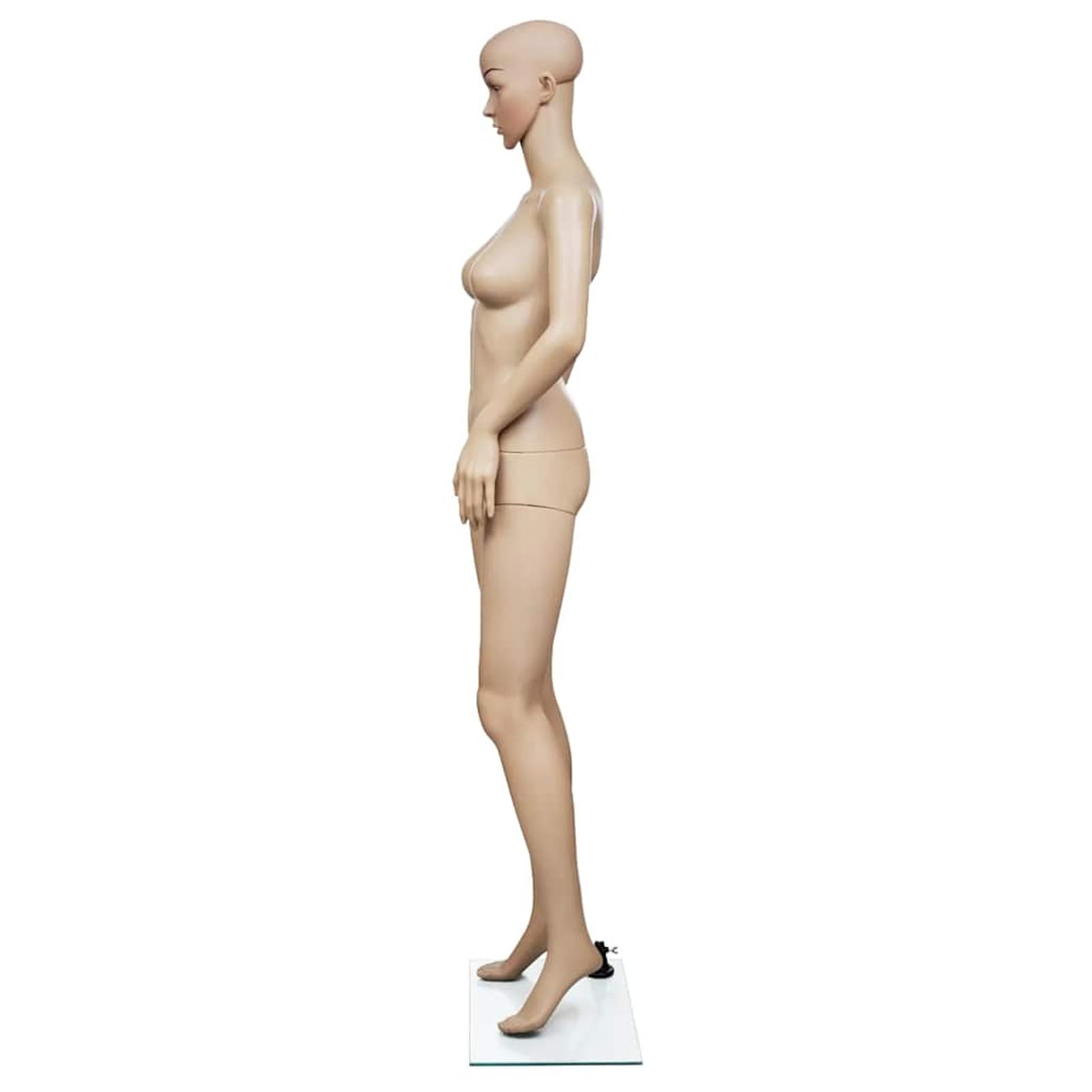 Modepuppe 175cm Beige, Konfektionsgröße 36-38, PE & Glas, Schaufenster & Fotografie