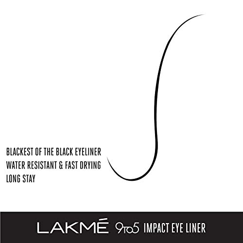 Image of Lakme Rose Face Powder, Soft Pink, 40g And Lakme 9 to 5 Impact Eye Liner, Black, 3.5ml