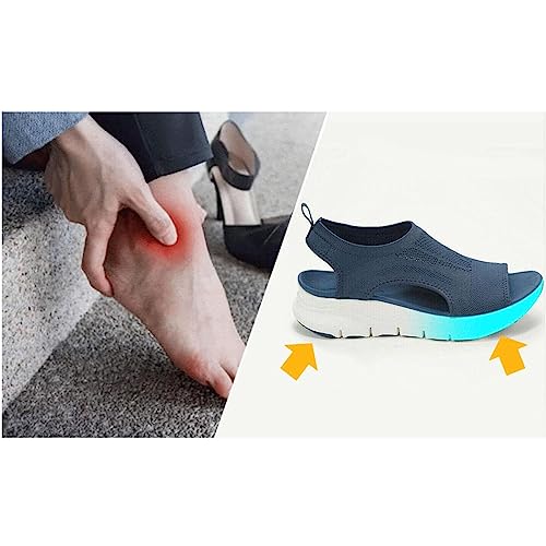 Libiyi Sandálias esportivas femininas ortopédicas, sandálias esportivas femininas, sandálias ortopéd