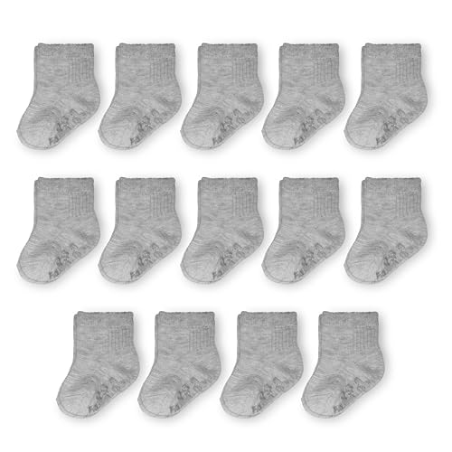 Image of Fruit of the Loom Baby 14-Pack Grow & Fit Flex Zones Cotton Stretch Socks - Unisex, Girls, Boys