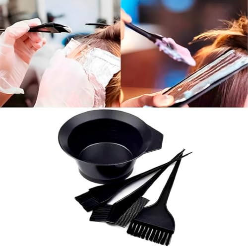 Kit 4 peças Tintura Pintura para Cabelo Pote 300ml Pinceis e Pente