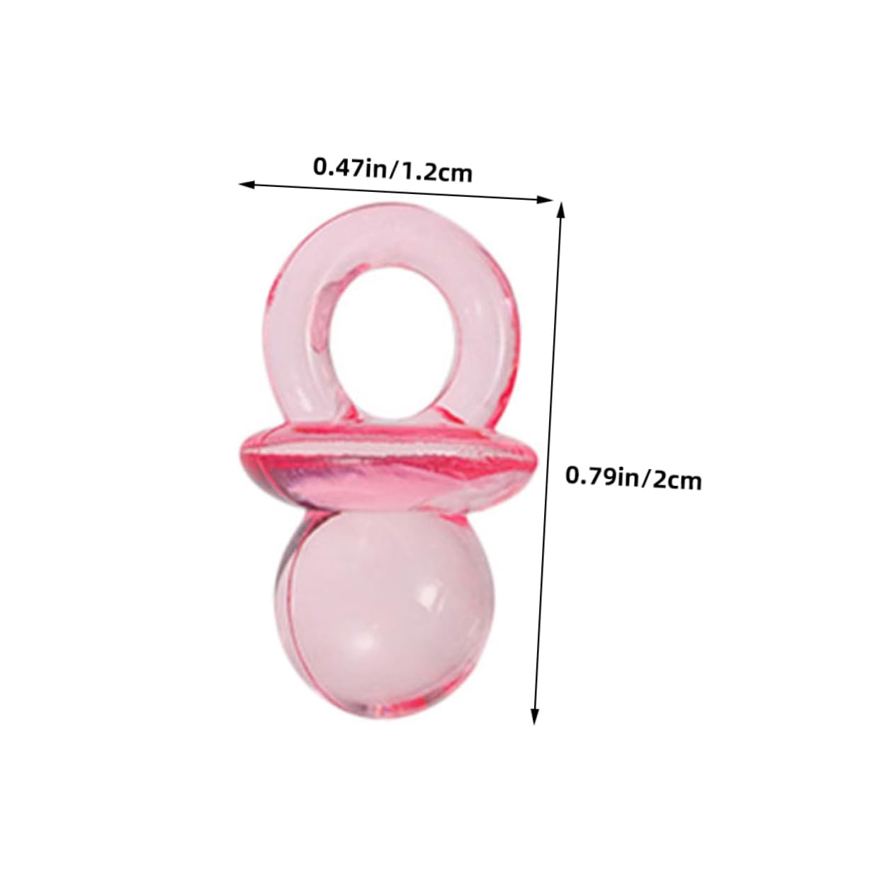 KOMBIUDA DIY Shower Decor 200pcs Acrylic Mini Pacifiers Gender Reveal Party Favors Baby Shower Games