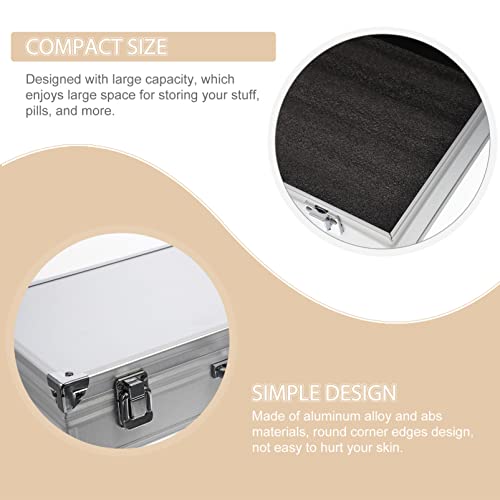 DOITOOL-Silver-Aluminum-Briefcase-with-Lock-Aluminum-Briefcase-for-Men-or-Women-141x78x29Inch