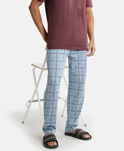 Image of Jockey IM03 Men Tencel Micro Modal Cotton Elastane Stretch Regular Fit Pyjama with Side Pockets (Colors & Prints May Vary)