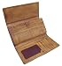 Wallets for Women Genuine Leather Handmade Ladies Woven Wallet Purse Knitting Card Holder(Brown)