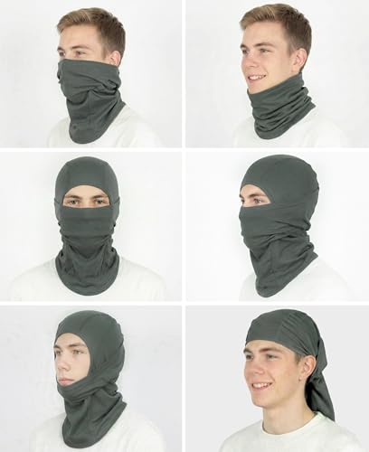 Image of BOCOMAL FR Face Mask Flame Resistant Balaclava 5.5oz Lightweight Arc Rated Helmet Liner Covering Hood for Welding
