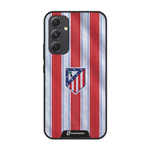 Coque Samsung Galaxy A54 évite les rayures motif Atlético Madrid noir