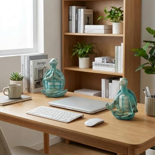 Figura Decorativa Tortuga Yoga Zen para Hogar Costa miniatura 5