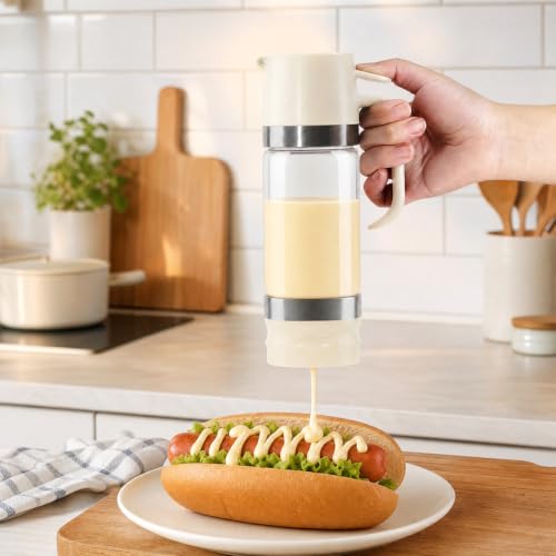 Aelga 12 oz Honey Dispenser, No-Drip Syrup Dispenser with Handle, 2 Pcs by Aelga - Used condition - Image 6
