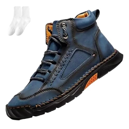 Olveros Boots, Men's Comfortable Handmade Leather Boots, Waterproof Outdoor Shoes with Arch Support