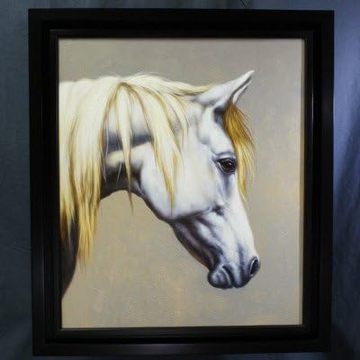 Amazon Co Jp 油絵 メジロマックイーン世紀名馬写実 F12サイズ原画 1点物 油絵 直筆絵画 ホビー 通販