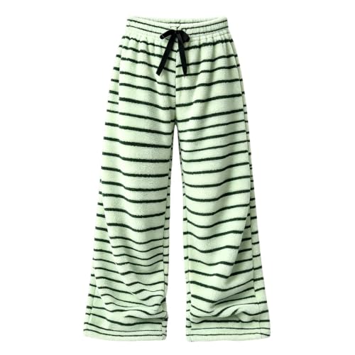 Flannel Pajama Pants Women Drawstring Waist Comfy Striped Pajamas Bottoms - image 2