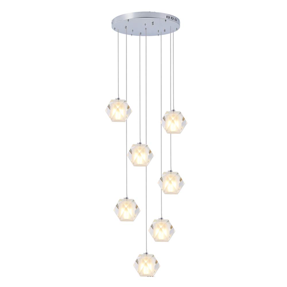 Lustre en Cristal de Luxe G4 pour grand escalier de villa et loft moderne