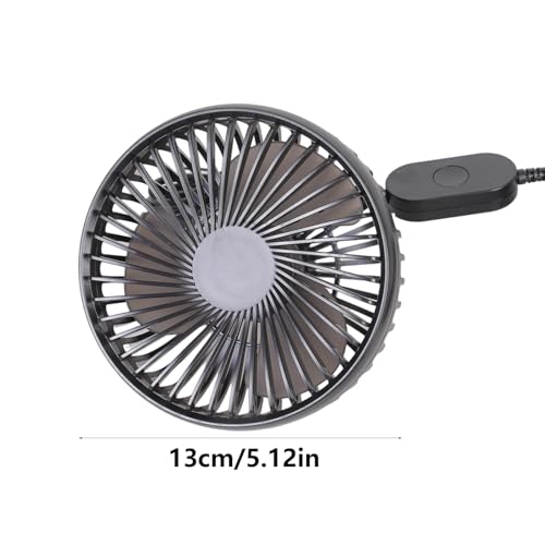 Ventilador eléctrico de un cabezal magnético con conector USB de 5V para camping 4