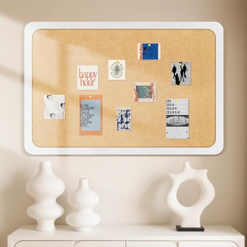 Mizznee Vision Board & Bulletin Board Self-Adhesive Foldable Felt Pin Board For Wall Lightweight Wall Decor Ideal For Vision Inspiration And Home/Office Memo Board With 20 Push Pins (60x40 cm)