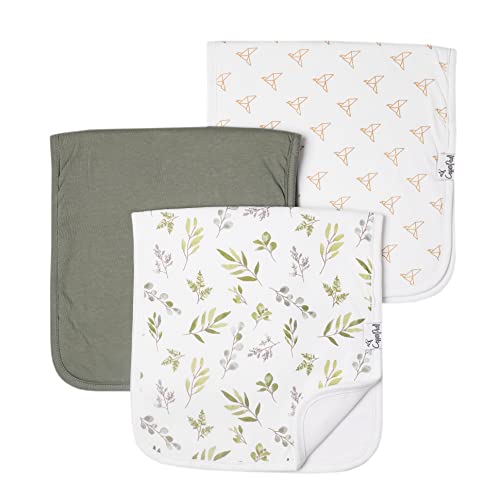 Image of Copper Pearl Premium Baby Burp Cloths - 3-Pack Large Cotton Burp Cloths, Extra Soft Spit Up Rags with 3 Absorbent Layers, Perfect for Baby Boy and Baby Girl Gifts (21 inch x 10 inch Size, Haven Set)