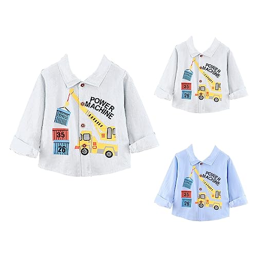 Toddler Valentine's Day Tops 3 to 8 Years Kids Baby Boys Summer Blouse Casual Loog Sleeves Blouse Doll Collar4