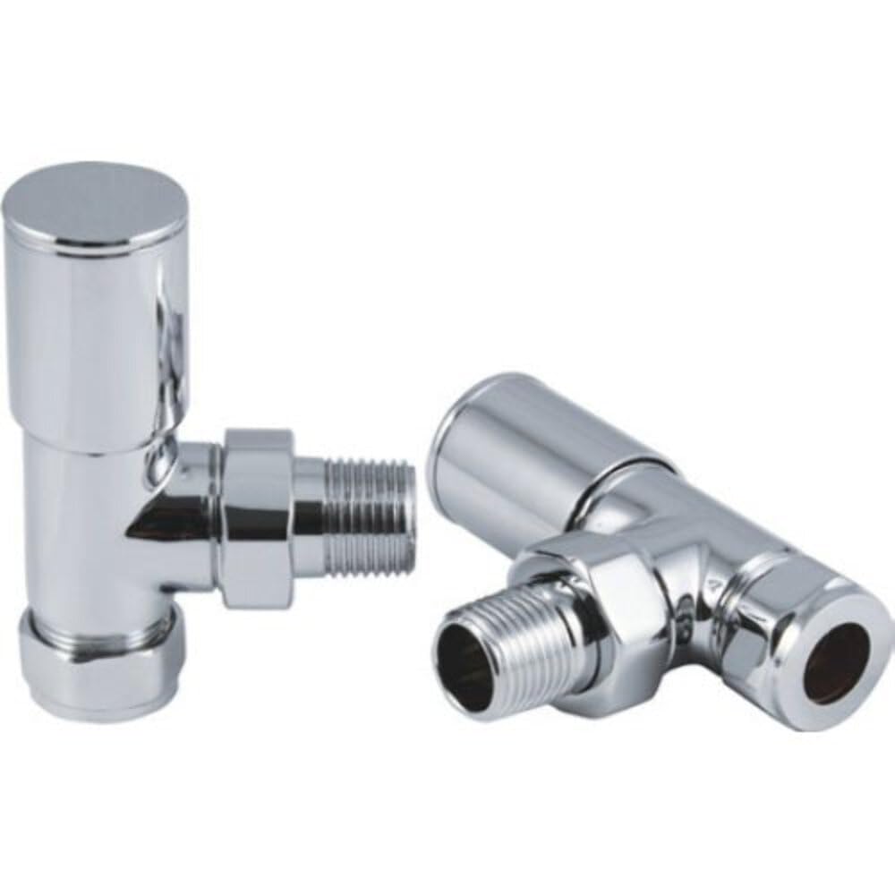 Reina Portland Angled Steel Radiator & Towel Rail Valve Chrome Polished