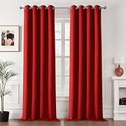 MIULEE Пердета червени непрозрачни с капси,...