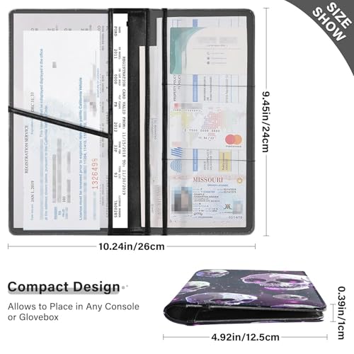 Organizador de bolso para documentos cuero miniatura 3