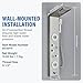FUZ Shower Panel Tower System, Stainless Steel 6 Function Shower Panel System with LED Fancy Rain Shower Head and Handheld, Comfortable Rain Massage Body Jet and Tub Spout, Brushed Nickel Shower Tower