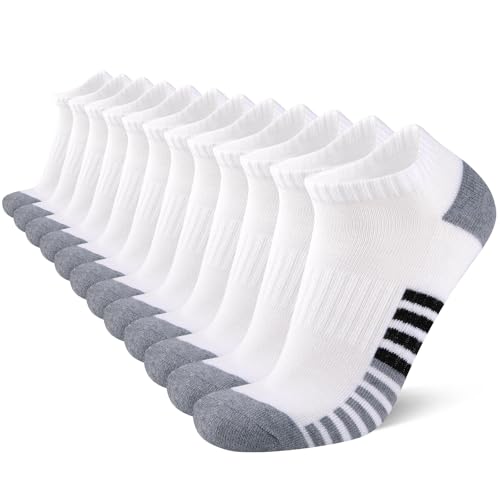 COOVAN Mens Athletic Socks 12 Pack Ankle Low Cut Breathable Running Socks,Socks for Men Shoe Size 6-12