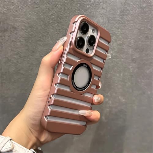 Protection thermique iPhone 13 Pro : coque magnétique anti-surchauffe rose
