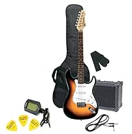 E-Guitar RC-100, E-10NEO amplifier (10 Watt / 6,5 Inch speaker) Clip-Tuner, Set strings (Premium Coated Nickel Wound) Strap, gig bag, cable and picks Model Number: VGS RC-100